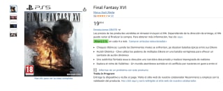 Videojuego Final Fantasy XVI PS5 por 19,99€