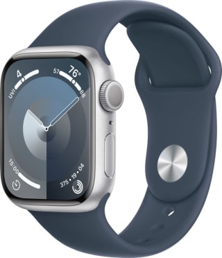 Apple Watch Series 9, 41mm, GPS + Cellular, Aluminium, Sportbandje S/M Zilver (Blauw) voor €435,13 bij bol.com