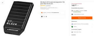 Tarjeta de Expansión 1TB para Xbox Series X/S WD Black C50 por 145.99€