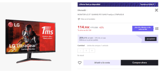 Monitor 27" Full HD LG 27MP60G-B por 99.9€