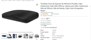 Cojín Tsumbay de Espuma de Memoria por 15.99€