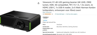 ViewSonic X1-4K smart beamer voor €999 bij Amazon