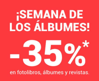 -35% Álbumes digitales, Fotolibro y Revistas.
