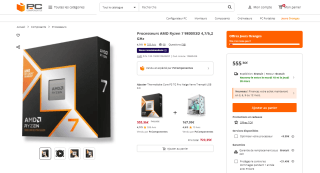 Processeurs AMD Ryzen 7 9800X3D 4,7/5,2 GHz à 555,36€