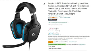 Auriculares para gaming con cable marca Logitech modelo G432 por 34,99€