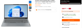 Portátil Lenovo IdeaPad Slim 3 15IRH8 Intel Core i7-13620H/16GB/1TB SSD por 599€
