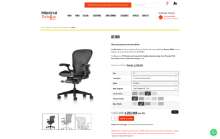 Herman Miller Aeron silla ergonómica por 1.253€