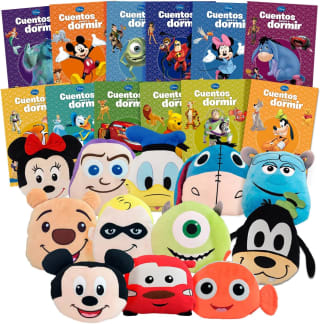 Cojines Infantiles Disney Set de 12 Almohadas y 12 Cuentos por solo 25,97€
