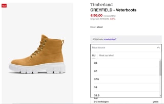 Timberland Greyfield dames boots voor €55,95 bij Zalando