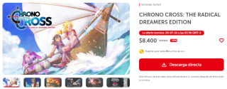 Chrono Cross: The Radical Dreamers Edition por $164 en Nintendo Chile