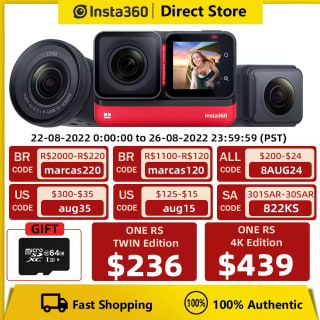Câmera de ação da Insta360 - R$ 2.650,56