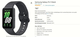 Samsung Galaxy Fit 3 SM-R390 Zwart voor €56,85 bij Amazon