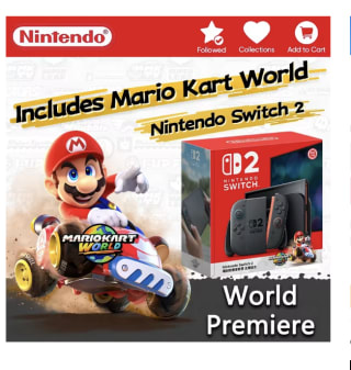 Nintendo Switch 2 + Mario Kart World por 444€