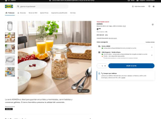 Bote KORKEN de vidrio con tapa vidrio incoloro 0.4 l por solo 0,99€