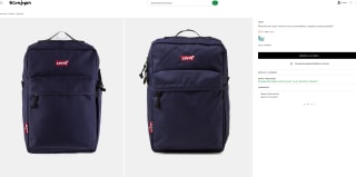 Mochila Levi's azul marino cremallera y espacio para portátil por solo 28€