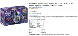 Playmobil - Aventuras de Ayuma Refugio de las Bat Fairies por por 9€