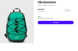 Mochila Nike Air por 24€