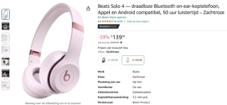 Beats Solo 4 draadloze koptelefoon voor €139,99 bij Amazon