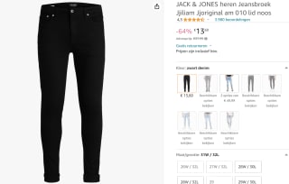 Jack & Jones Jjiliam heren jeans voor €13,60 bij Amazon