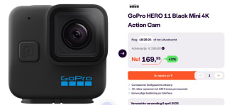 GOPRO Hero 11 Mini Zwart voor €169,95 bij Ibood