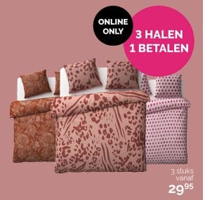 3 halen 1 betalen op dekbedovertrekken bij Beter Bed
