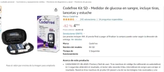 Medidor de glucosa en sangre Codefree Kit SD por 4.99€