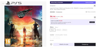 Juego PS5 Final Fantasy VII Rebirth por 56.78€ (Cuenta Nueva 46.78€)