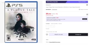 Juego PS5 A Plague Tale: Innocence por 20.23€ (Cuenta Nueva 12.14€)