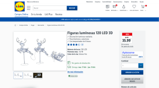 Figuras luminosas 120 LED 3D por 35,99€
