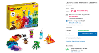 LEGO Classic: Monstruos Creativos a $159 en Coppel