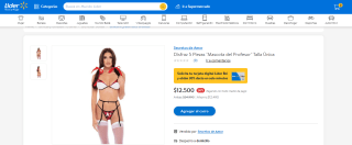 Disfraz "Mascota del Profesor" de 5 piezas en talla única por $12.500