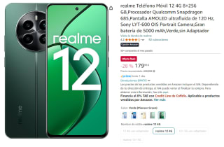 Realme 12 4G de 8GB+256GB por 179,99€