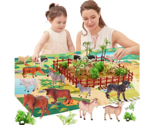 Granja de juguete con 12 figuras de animales 58 piezas por solo 9,99€