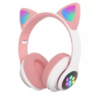 Auriculares inalámbricos con orejas de gato y luz Flash por 7,89€.