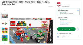 LEGO Super Mario 72034 Mario Kart Baby Mario vs. Baby Luigi Set voor €17,99 bij SmythsToys