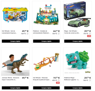 Hasta 65% descuento Juguetes Hot Wheels y Jurassic World precios minimos
