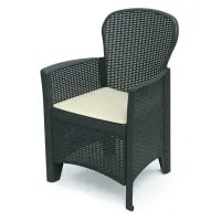 Sillón de exterior modelo Folia efecto ratán color antracita por 15,71€