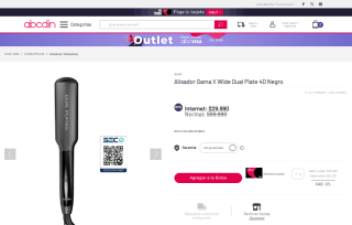 Alisador Gama X Wide Dual Plate 4D por $29.990