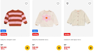 25% korting op gebreide baby- en kindertruien bij HEMA