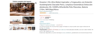 Robot aspirador Dreame L10s Ultra por 899€