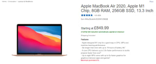 Receive an Apple MacBook Air 2020 sold at Costco for £719.99