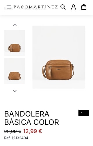Bandolera básica color por 12,99€.
