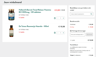 1+1 gratis op veel producten bij Holland & Barrett