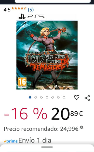 1917 The Alien Invasion DX Remastered PS5 por 20,89€.