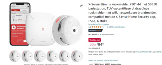 X-Sense XS01-M Slimme rookmelders – Link+ 6-pack met SBS50 basisstation voor €94,93 bij Amazon