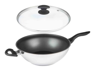 Sartén wok de acero inoxidable 33 cm por 19.99€
