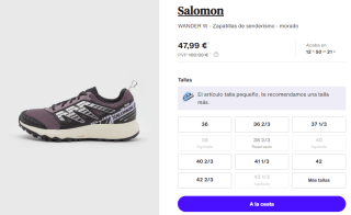 Zapatillas de Trekking para Mujer Salomon WANDER por 47.99€