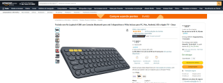 Teclado da Logitech, modelo K380 com Conexão - R$ 189,90