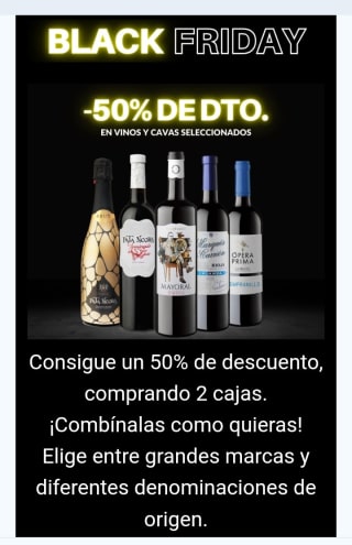 -50% en vinos y cavas comprando 2 cajas en García Carrión.