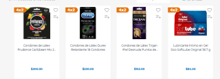 4x2 en todos los preservativos y lubricantes en Chedraui
